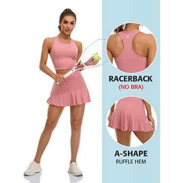 ATTRACO Tennis Dresses with Built-in Shorts for Women