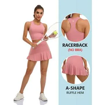 ATTRACO Tennis Dresses with Built-in Shorts for Women