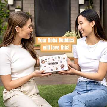 BobaGO Reusable Boba Cup with Straw, Bubble Tea Cup with Recipe Book, Reusable Boba Cups with Lids, Boba Tumbler, Boba Tea Cup and Boba Jar, Bubble Tea Gift Set with Cup 17 ounce… (Pink Blossom, 20oz)