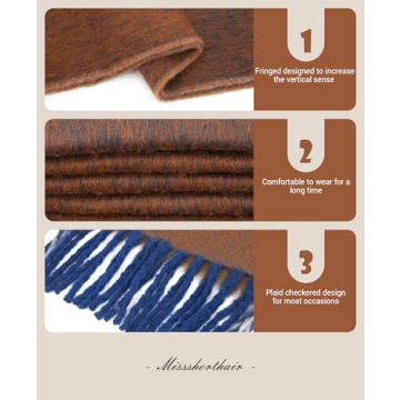 MissShorthair Oversized Chunky Winter Scarf for Women