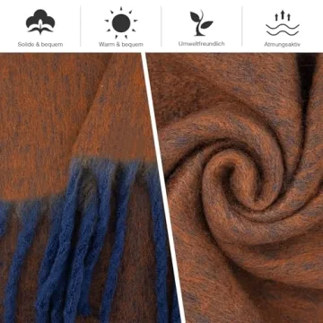 MissShorthair Oversized Chunky Winter Scarf for Women