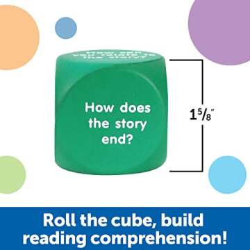 Learning Resources Reading Comprehension Cubes - Set of 6, Kids Ages 6+ Teacher and Classroom Suppli...