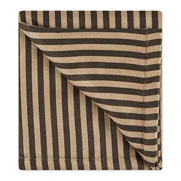 Bone Dry Pet Grooming Towel Collection Absorbent Microfiber X-Large, 41x23.5", Striped Brown