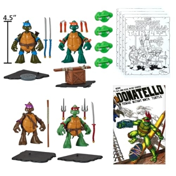 TMNT Original Sketch Collector Figures with Comic Book