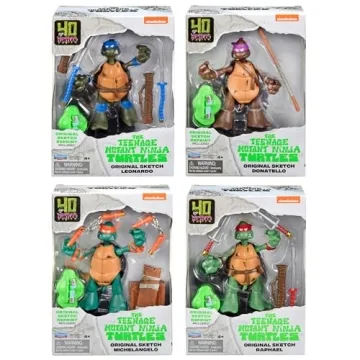 TMNT Original Sketch Collector Figures with Comic Book