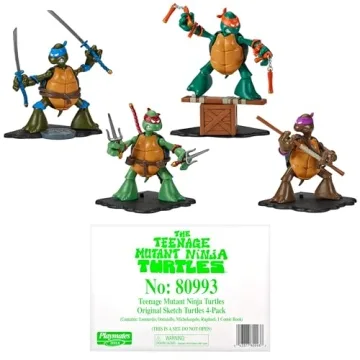TMNT Original Sketch Collector Figures with Comic Book