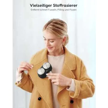 VASSON Fabric Shaver, Electric Lint Remover, Sweater Defuzzer with Electrostatic Brush, Effectively and Quickly Remove Fuzz for Sweaters, Cloth Couchs, Blankets, Bedding Sheets