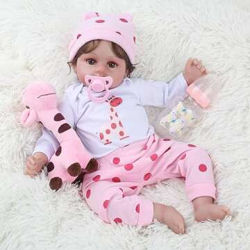 Reborn Realistic Newborn Baby Dolls, 18 inch Silicone Real Toddler Girl Lifelike
