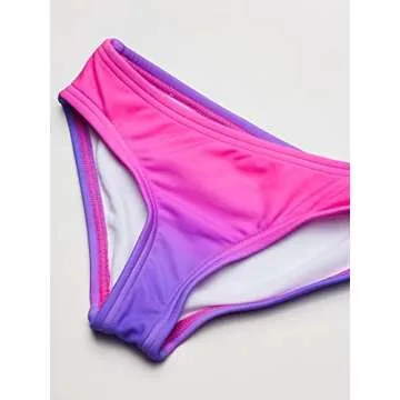 Kanu Surf girls Karlie Flounce Bikini Beach Sport 2 Two Piece Swimsuit, Janie Pink, 5 US