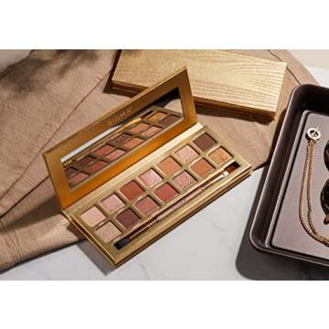 Sigma Beauty Ambiance Eyeshadow Palette | Luminous, Neutral and Gold Shades | Summer Vibes, Mirror Included