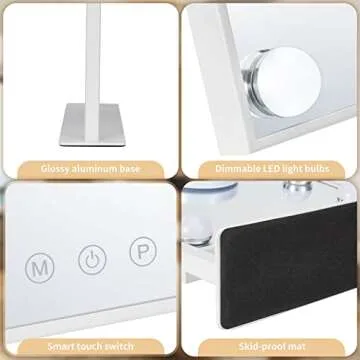 Hompoem Vanity Mirror with Touch Control and Lights