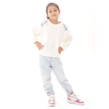 BINIDUCKLING Toddler Floral Sweatshirt Girls 2T