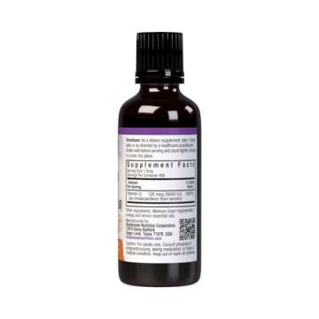 Bluebonnet Nutrition Liquid Vitamin D3 Drops 5000 IU, Aids in Muscle and Skeletal Growth, D3, Non GM...