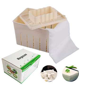 Mangocore Tofu Press Mould DIY Homemade Tofu Maker Pressing Mold Kit + Cheese Cloth Kitchen Tool tof...