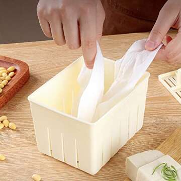 Mangocore Tofu Press Mould DIY Homemade Tofu Maker Pressing Mold Kit + Cheese Cloth Kitchen Tool tofu Mold