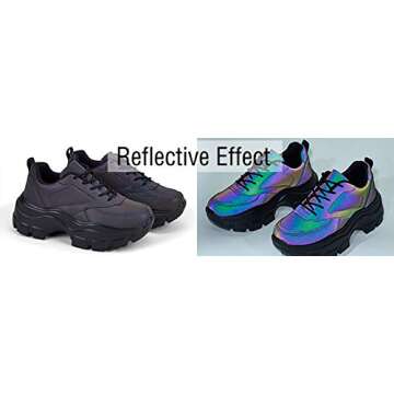 LUCKY STEP Women Chunky Platform Sneakers in Neon Colors