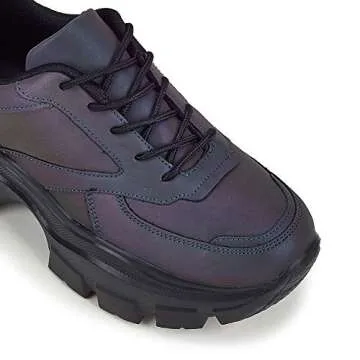 LUCKY STEP Women Chunky Platform Sneakers in Neon Colors