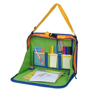 Ultimate Kids Car Organizer - Backseat Desk with Tablet Holder & Kick Mats for Road Trips