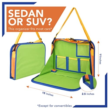 Kids Car Organizer & Tablet Holder for Road Trips