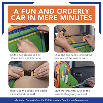 Kids Car Organizer & Tablet Holder for Road Trips