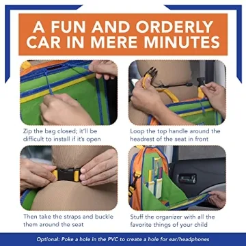 Kids Car Organizer & Tablet Holder for Road Trips