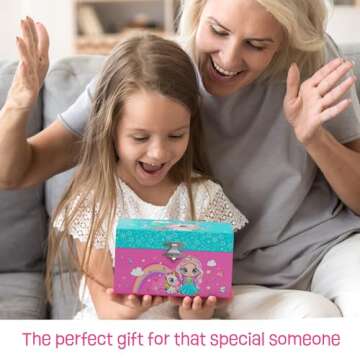 Pretty Me Unicorn Musical Jewelry Box for Kids - Unicorn Gifts for Little Girls, Toddlers, Ages 3-8, Best Young Princess Unicorn Toys Gift for 3, 4, 5, 6, 7, 8 Year Old Girl - Christmas Ideas - Music