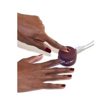 Le Mini Macaron DIY Gel Manicure Kit | Gel Nail Polish Kit w/LED Nail Dryer Lamp, 1 Gel Polish, Cuticle Stick, Nail File, & Remover Wraps, Cassis