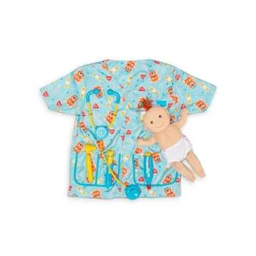 Melissa & Doug Pediatric Nurse Costume Set - 8 pcs for Imaginative Play