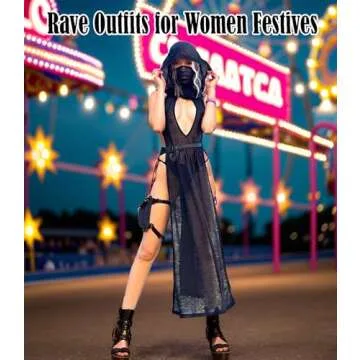 Milelook Gothic Sheer Dress for Rave & Festivals