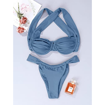 Stunning Hilinker Women's Ruched Bikini Set for Summer Fun