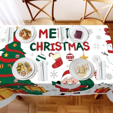Christmas Coloring Tablecloth for Kids - 30x72 Inch
