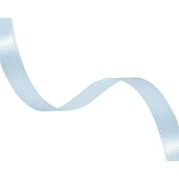 Light Blue Satin Ribbon 3/8 Inches x 25 Yards, Solid Color Fabric Ribbon for Gift Wrapping, Crafts, ...