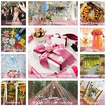 Vibrant Light Blue Satin Ribbon for Crafts and Gifts