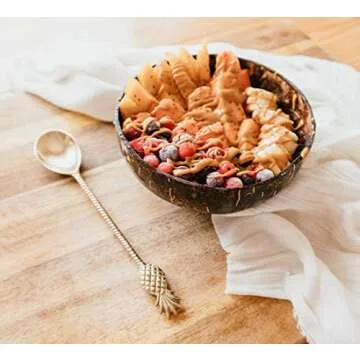 SiennaFox Brass Tropical Spoons - Elegant Dining Essentials