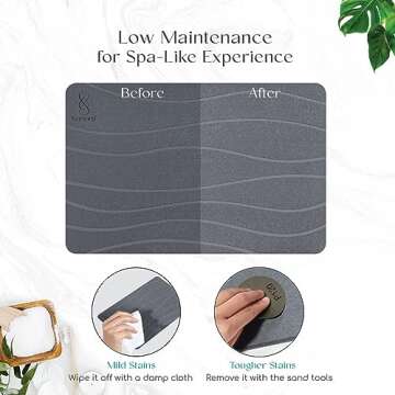 Ultra Quick Drying Stone Bath Mat for Allergy-Friendly Comfort