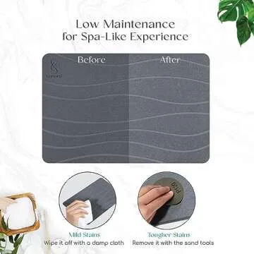 Ultra Quick Drying Stone Bath Mat for Allergy-Friendly Comfort