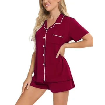 SWOMOG Women's Short Sleeve Pajama Set - Luxurious Comfort