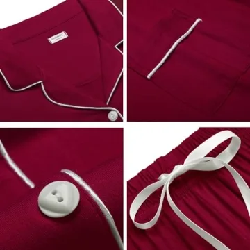 SWOMOG Women's Short Sleeve Pajama Set - Luxurious Comfort