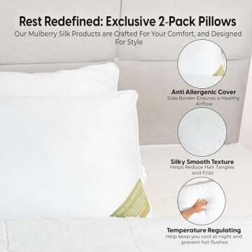 Comfortable Premium Silk Pillow Set for Restful Sleep