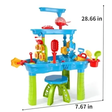 TEMI Kids 3-Tier Sand Water Table for Toddlers