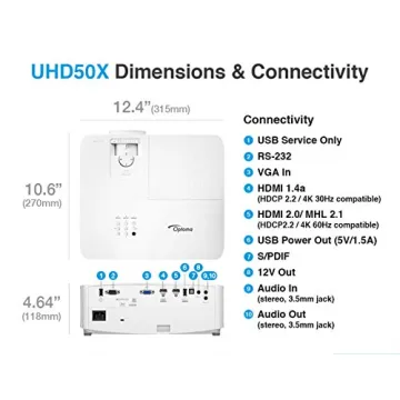 Optoma UHD50X 4K Projector with 240Hz Refresh Rate