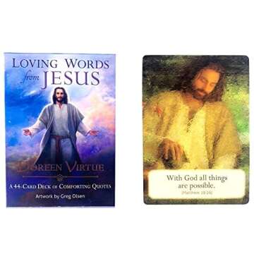 Loving Words from Jesus: A 44-Card Deck Cards Doreen Virtue Love and Respect for Jesus and his Inspiring Words in The Gospels, colorsize