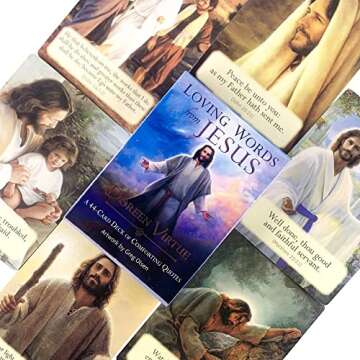 Loving Words from Jesus: A 44-Card Deck Cards Doreen Virtue Love and Respect for Jesus and his Inspiring Words in The Gospels, colorsize