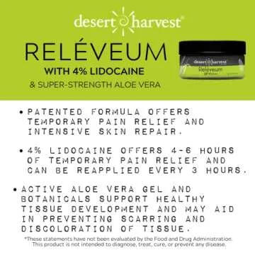 Releveum Skin Repair Cream for Pain Relief 8 Ounce