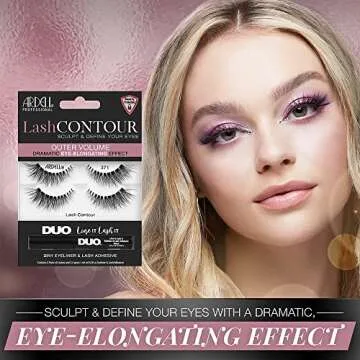 Ardell Lash Contour 371 Eye-Elongating Lashes with Adhesive