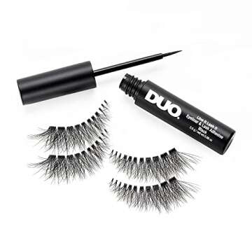 Ardell Lash Contour 371 Outer Volume Dramatic Eye-Elongating Effect with DUO Line It Lash It Adhesive Black, 2 Pairs