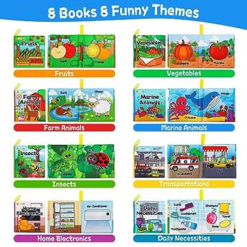 Dr.Rapeti Soft Cloth Baby Books - 8 Educational Themes