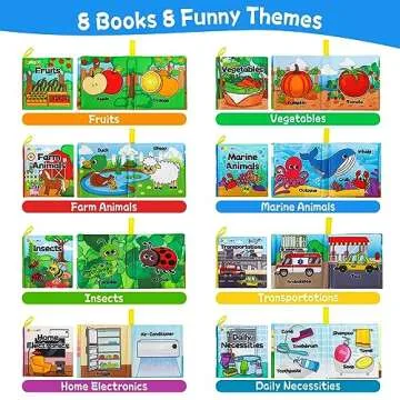 Dr.Rapeti Soft Cloth Baby Books - 8 Educational Themes