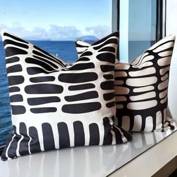 AYAY Modern Black and White Pillow Covers 18x18 Set
