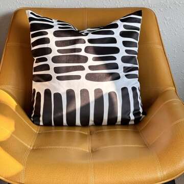 AYAY Modern Black and White Pillow Covers 18x18 Set